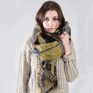 2017 New Fashionable Plaid Scarf for Women