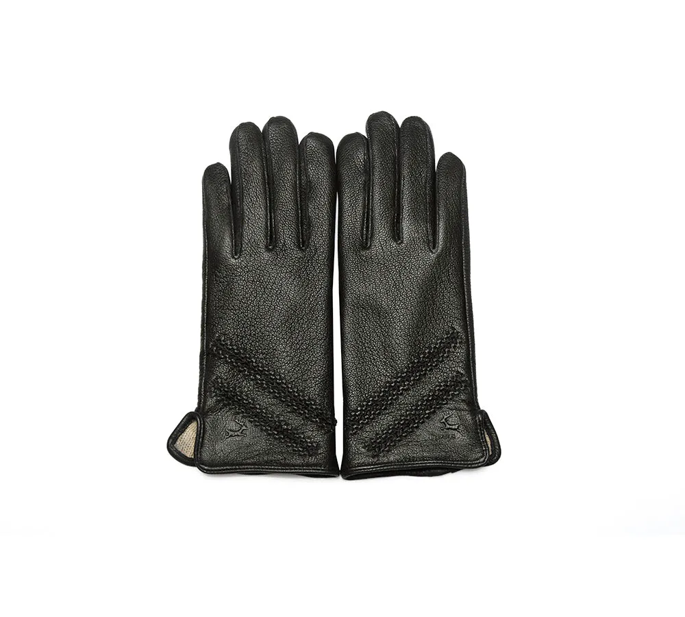 AUSTRALIAN SHEPHERD® Ladies Leather Sheepskin Wool Gloves Britney