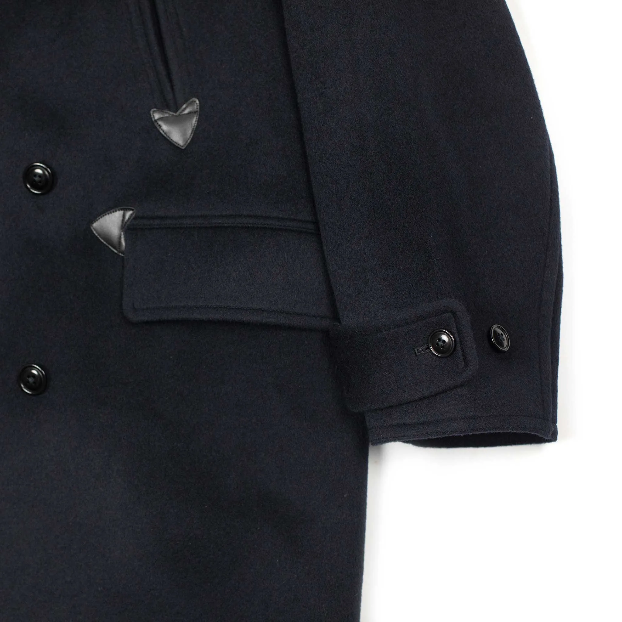 Beaver Mackinaw coat in navy wool