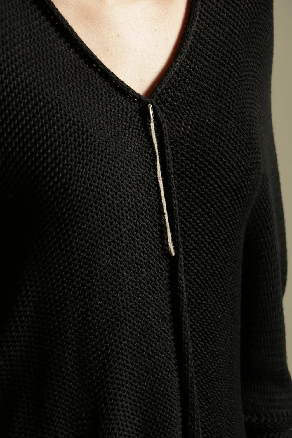 Black Cardigan Soy Sweater - Kisim