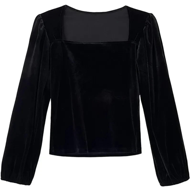 Black Velvet Top