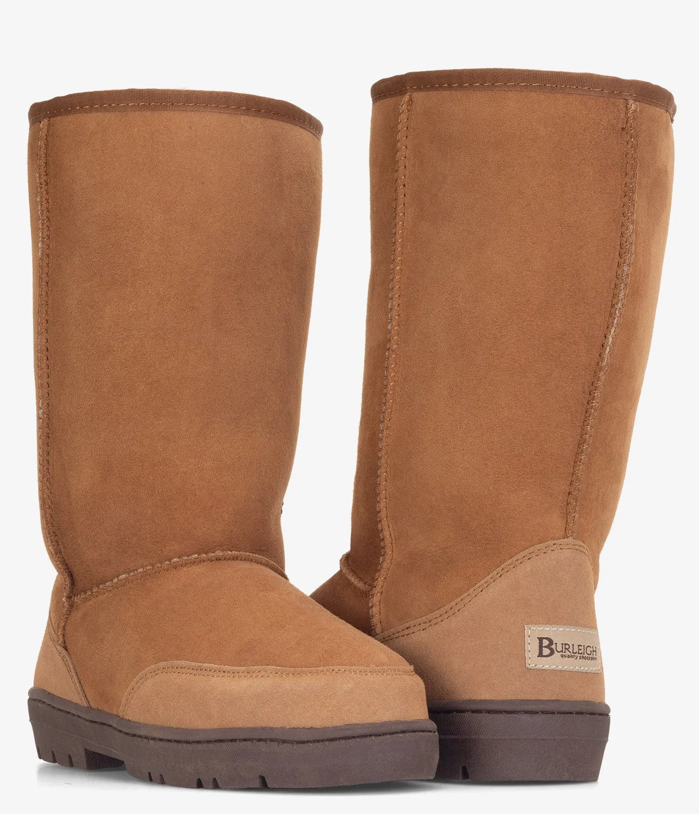 Burleigh Tall Twinface Sheepskin Rugged Sole Boot - Women