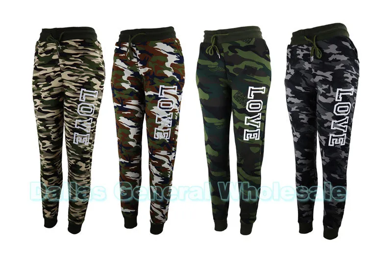 Camouflage Fur Insulated Jogger Pants Wholesale