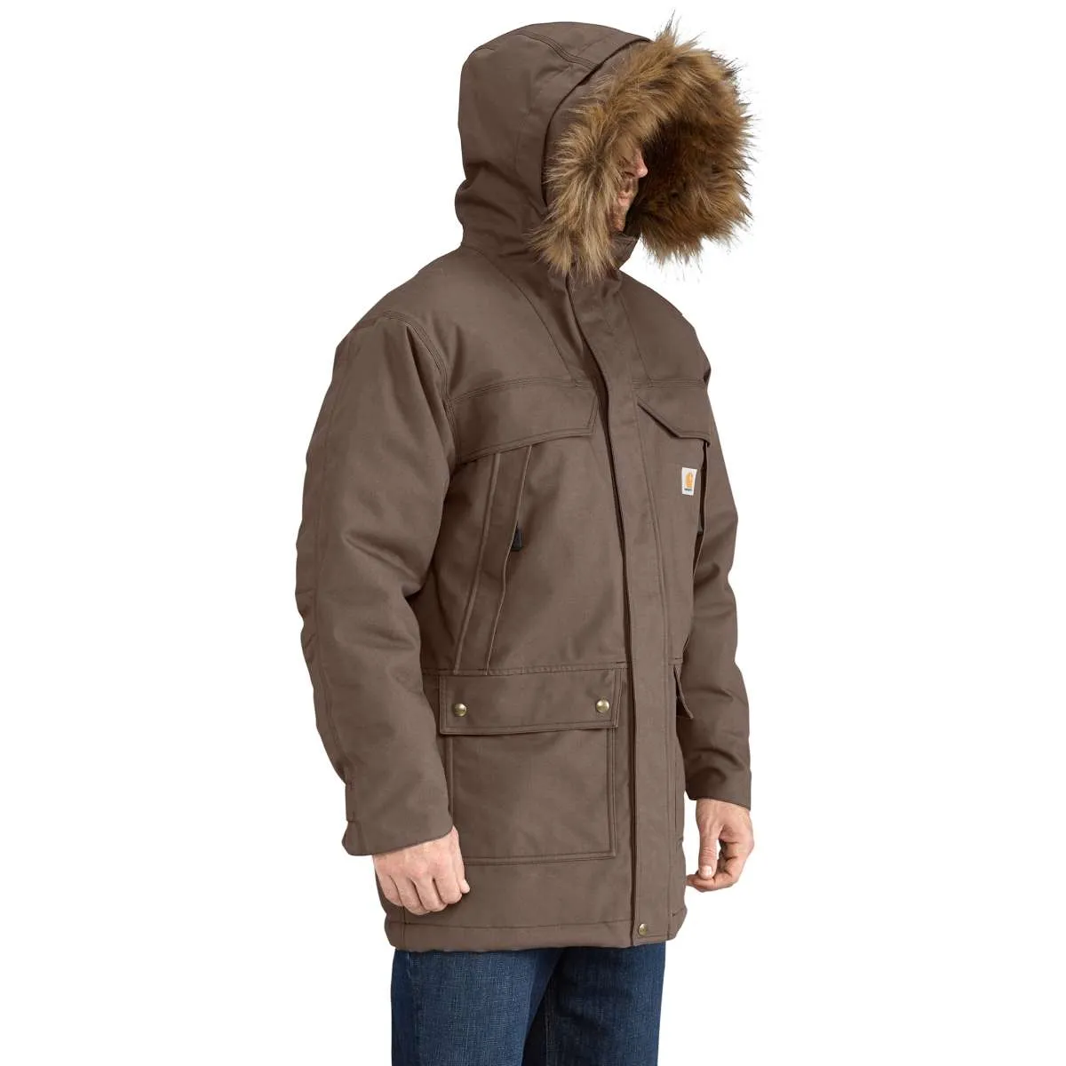 Carhartt Men's Dark Canyon Brown Quick Duck Sawtooth Parka