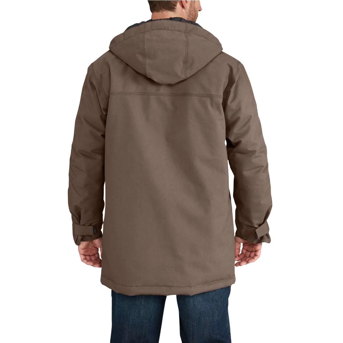 Carhartt Men's Dark Canyon Brown Quick Duck Sawtooth Parka