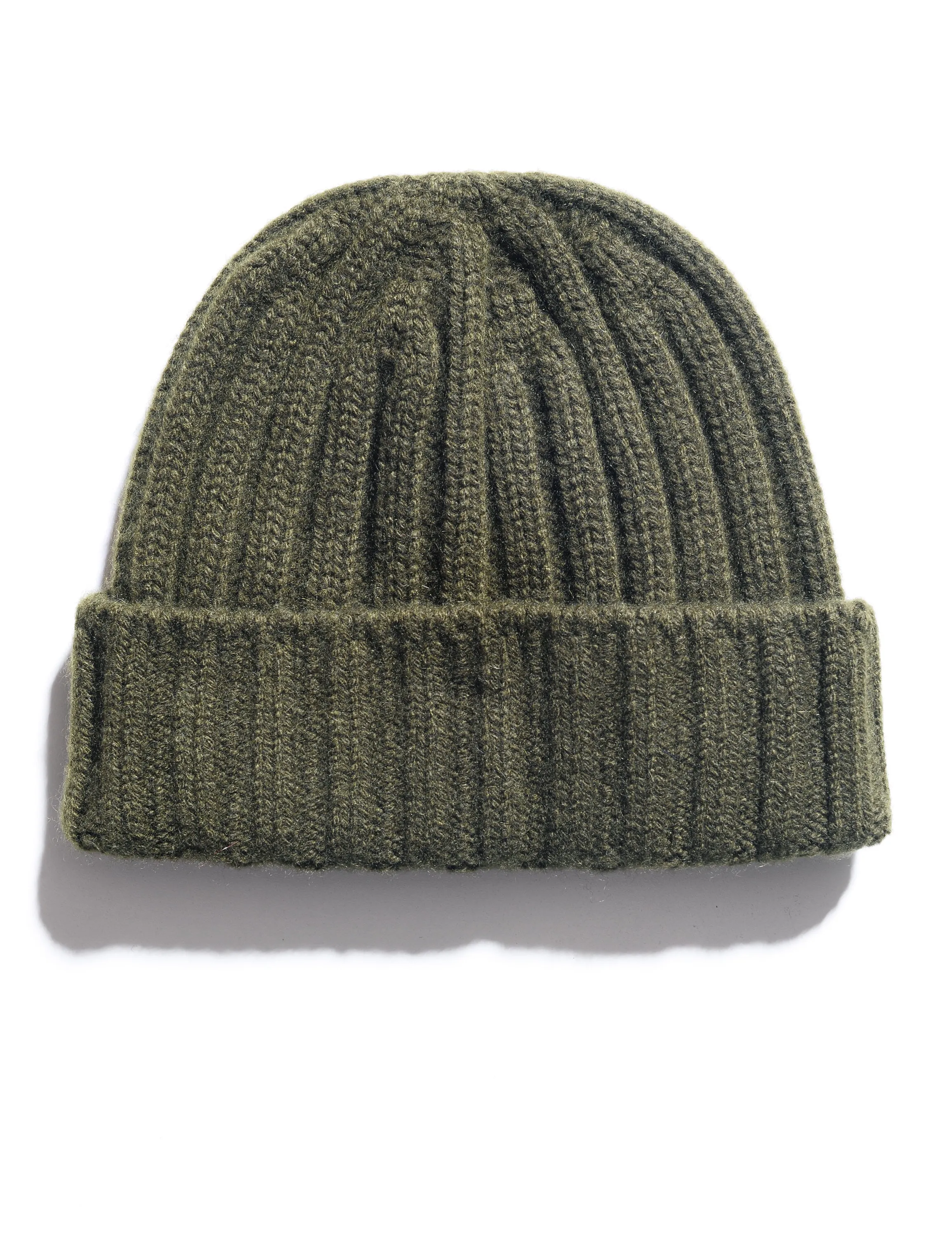 Cashmere Beanie - Olive