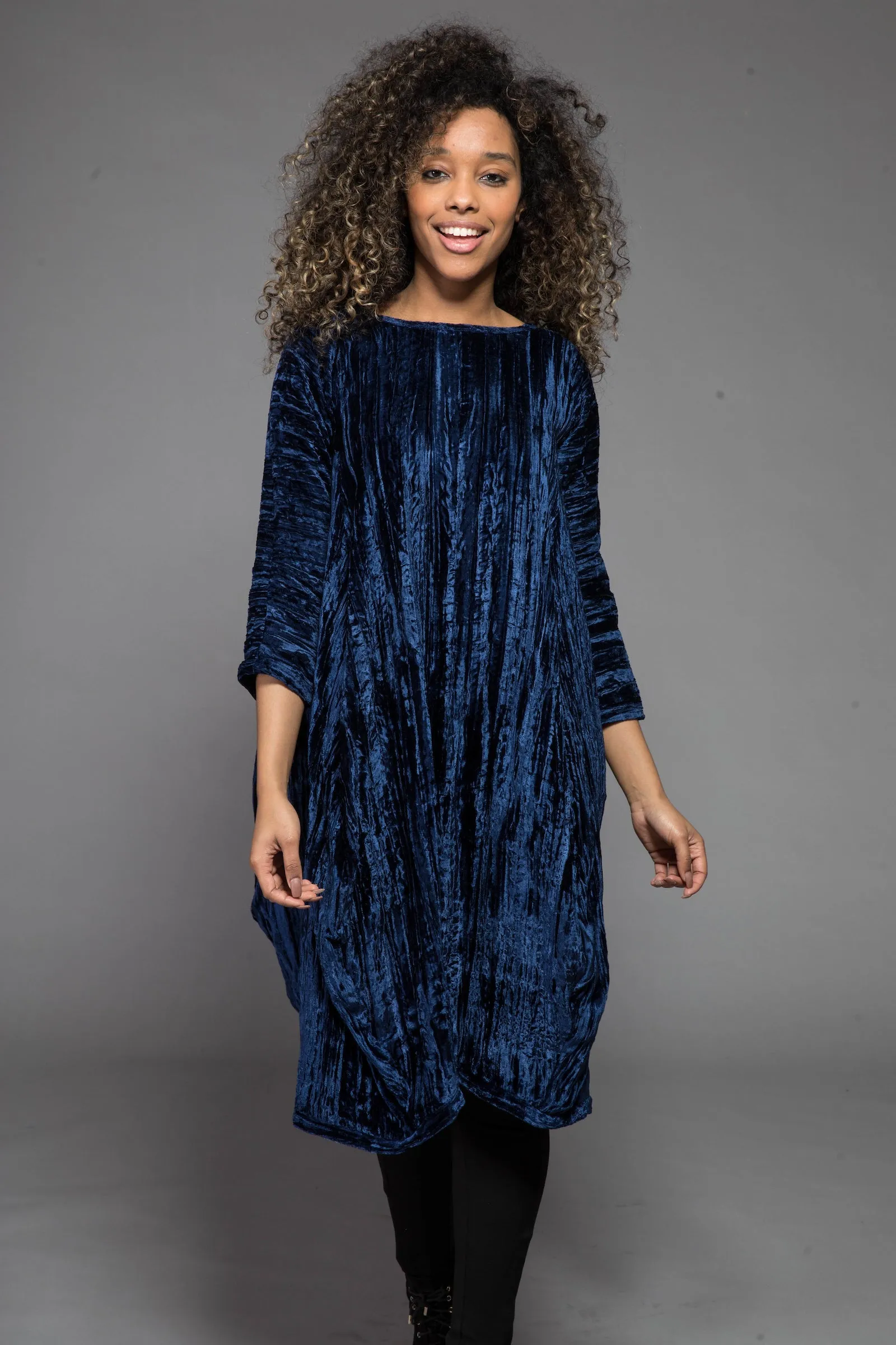 Farah Dress in Crushed Velvet  Only Size S/M - 10-12 Left!