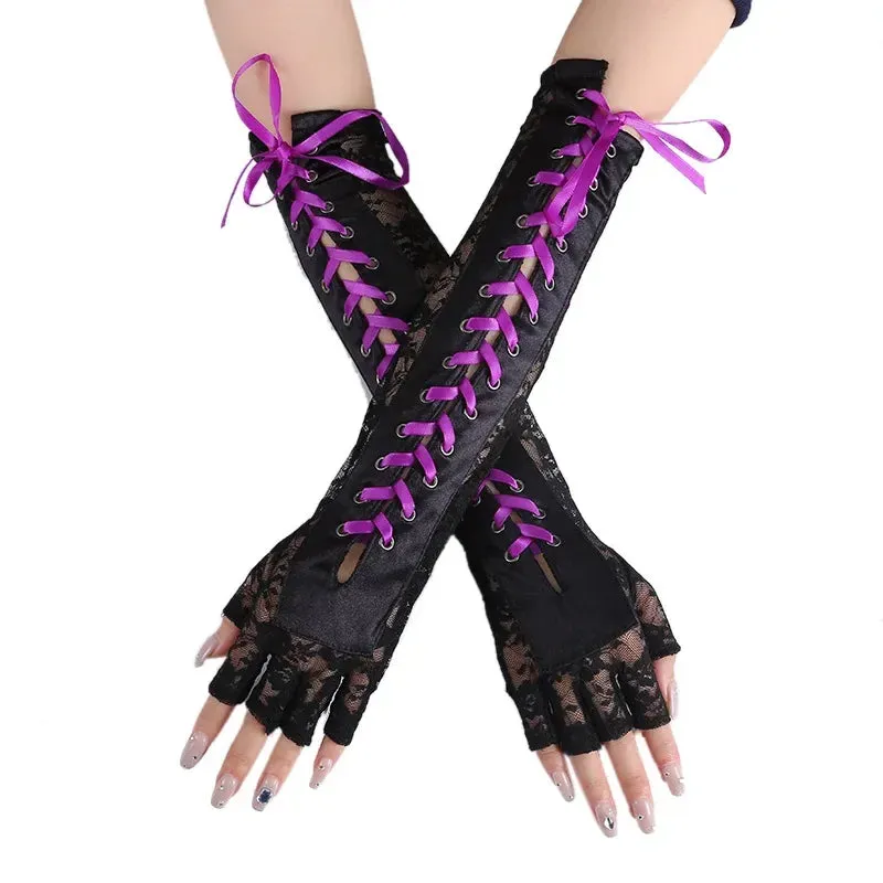 Funki Buys | Gloves | Women's Elbow Length Fingerless Gloves