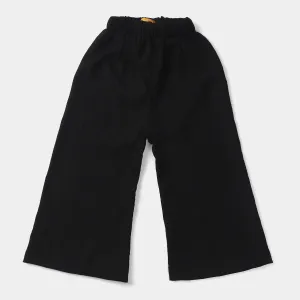 Girls Cotton Pant Seer Sucker-BLACK