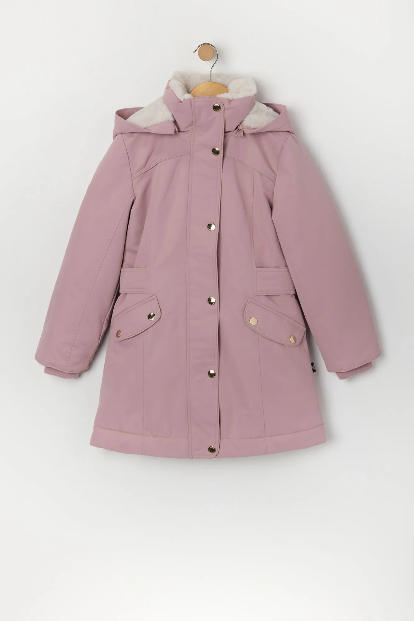 Girls Faux Fur Lined Parka