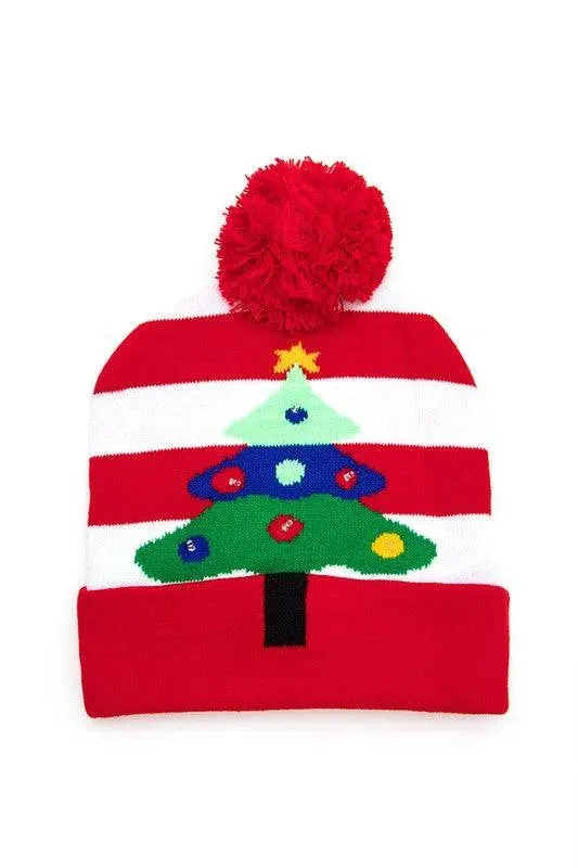 Illuminated Holiday Knit Beanie Collection