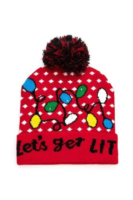 Illuminated Holiday Knit Beanie Collection