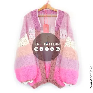 Knit pattern – MYPZ Light Mohair Cardigan Sugar Pop No.9 (ENG-NL)