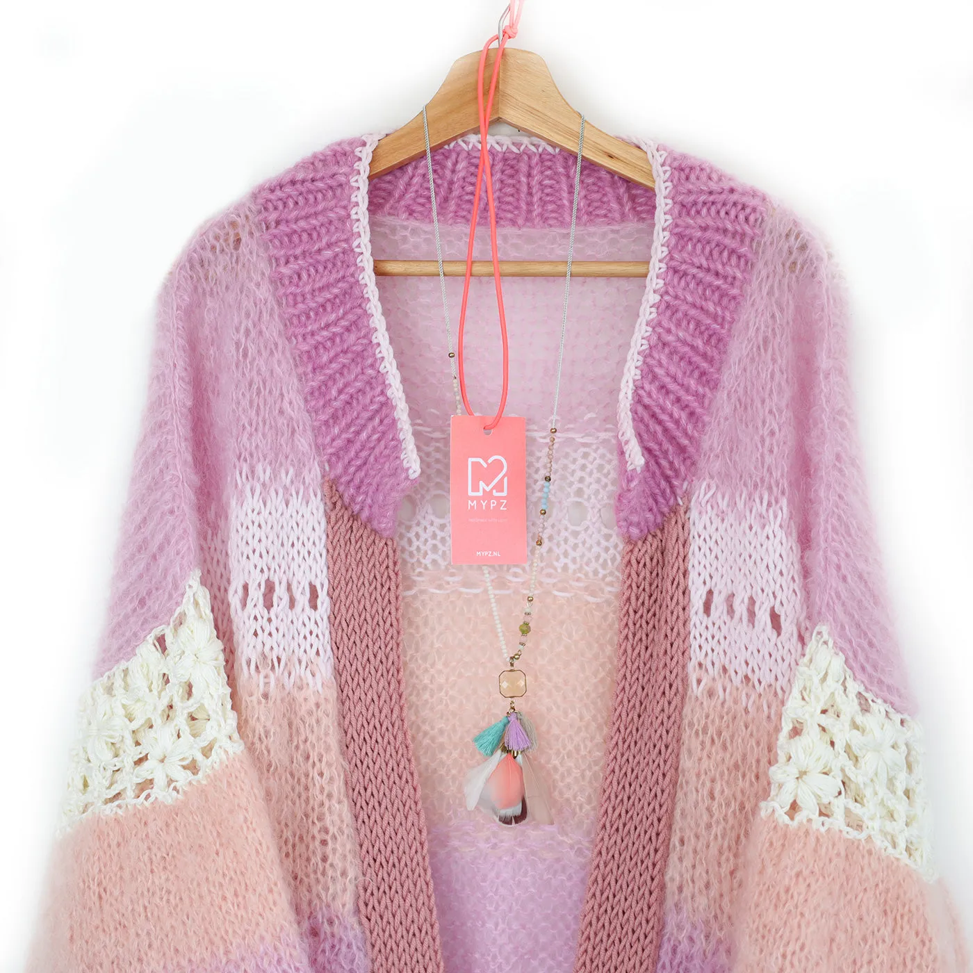 Knitting Kit – MYPZ Light Mohair Cardigan Sugar Pop No.9 (ENG-NL)