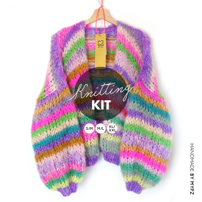 Knitting Kit – MYPZ Short Chunky Mohair Cardigan Aurora No.15 (ENG-NL)