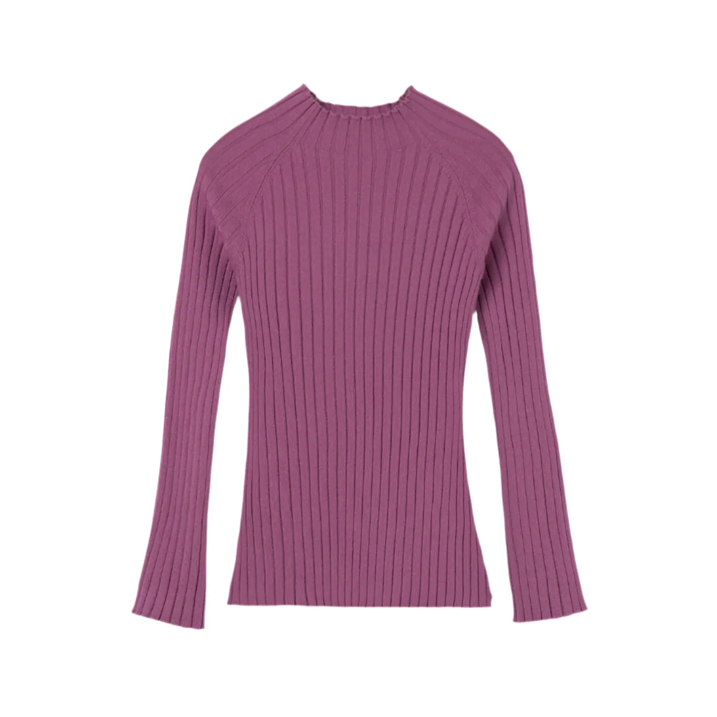 Mauve Knit Mockneck Sweater