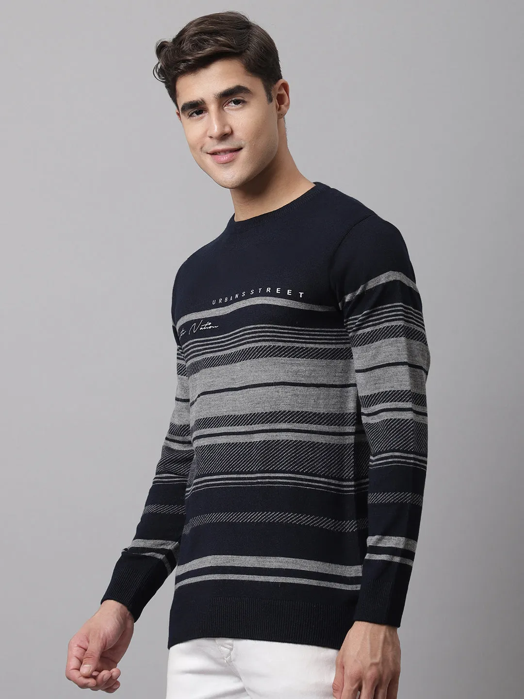 Men Navy Sweater