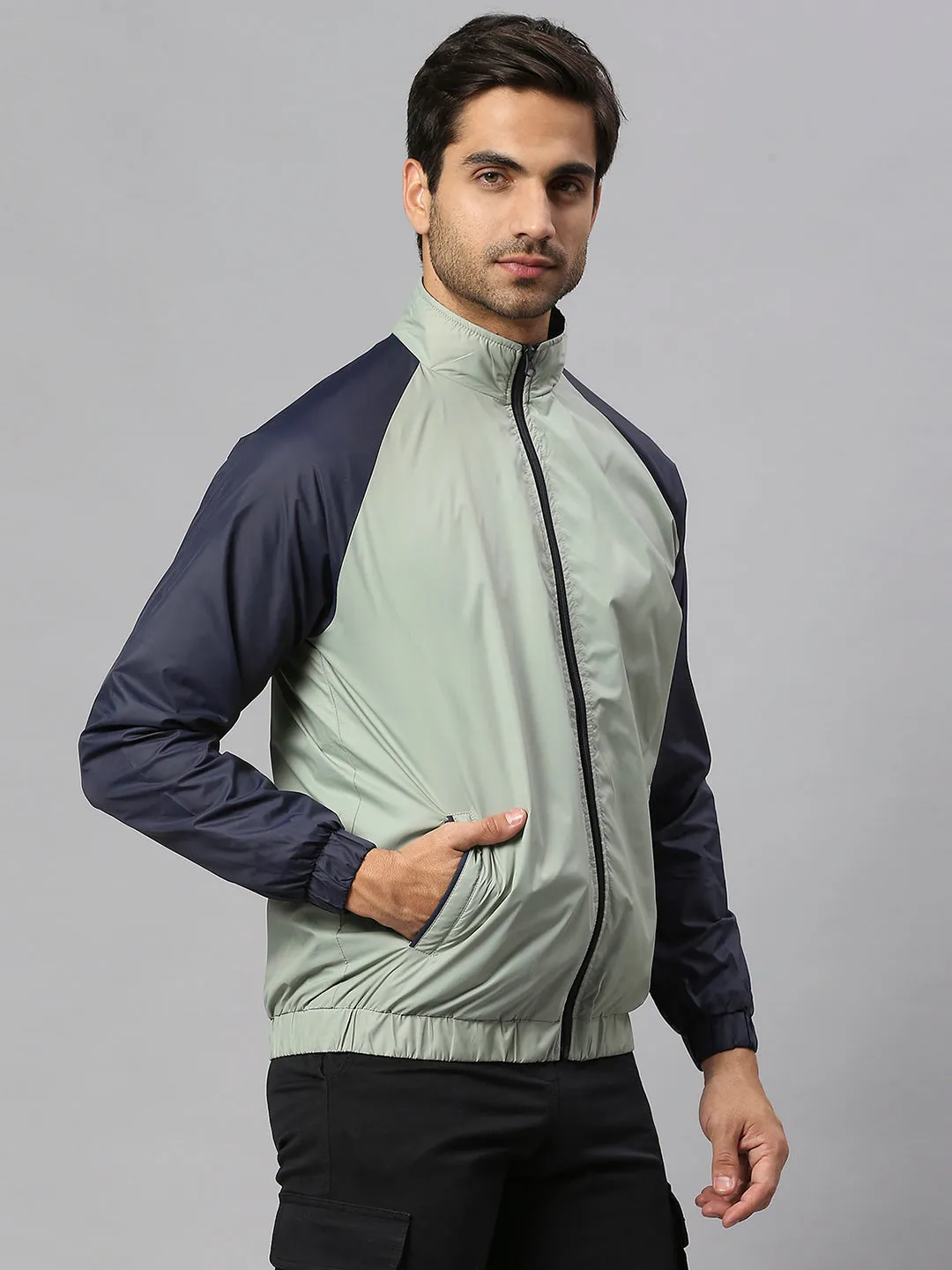 Men's Seagreen Regular Fit Winterwear Jackets