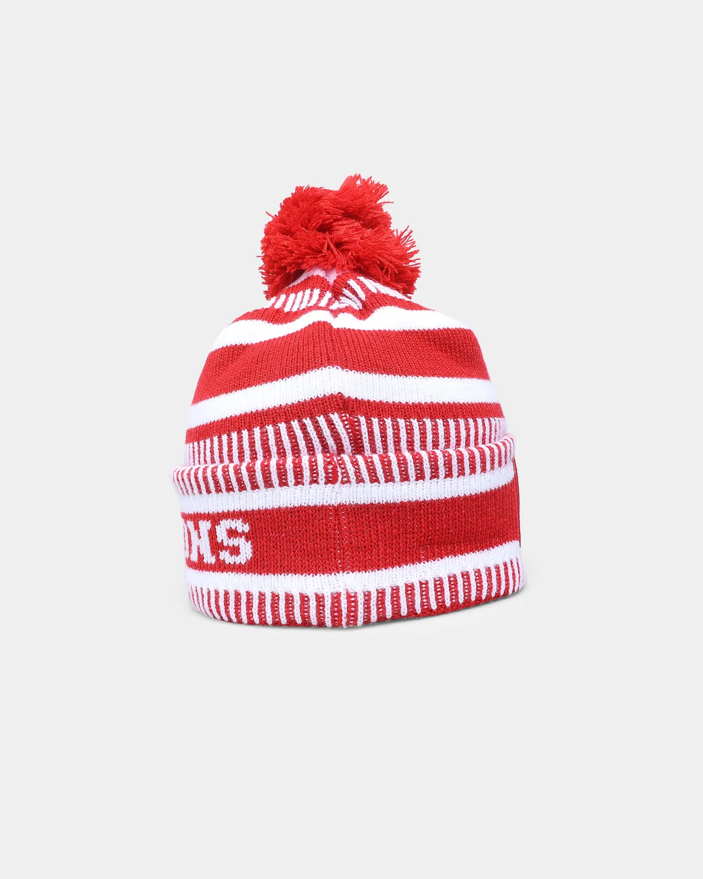 New Era St. George Illawarra Dragons NRL Kick Off 2022 Pom Wordmark Beanie Red