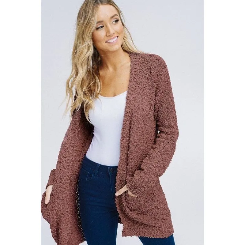 Popcorn Open Cardigan