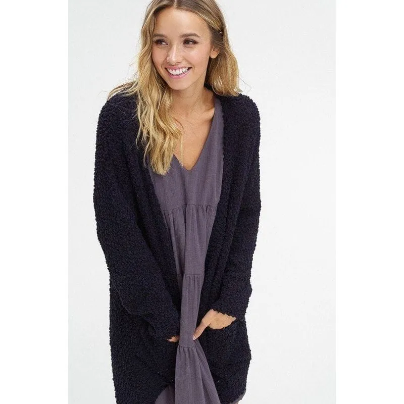 Popcorn Open Cardigan