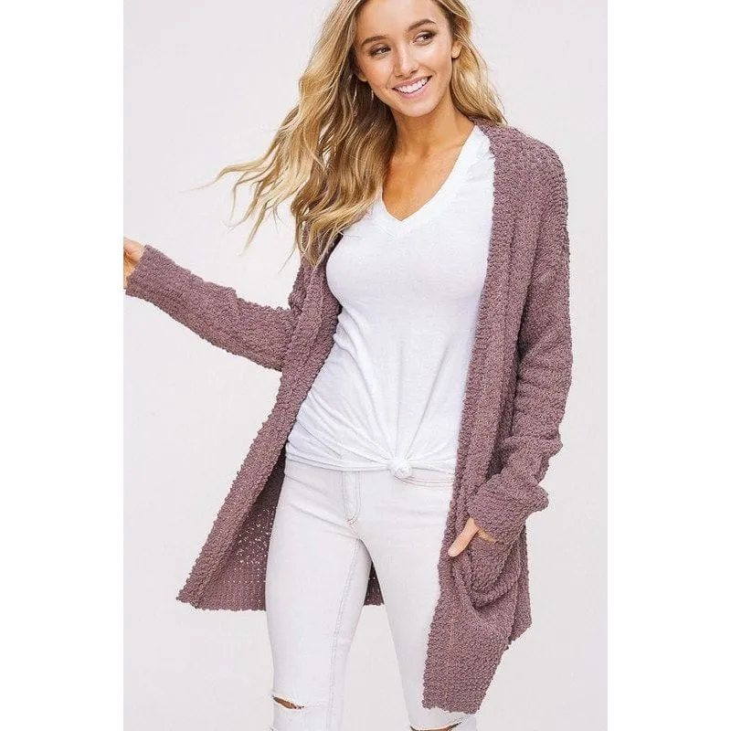 Popcorn Open Cardigan