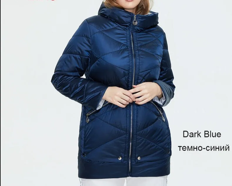 Quilted Down Waterproof Coat with Hood