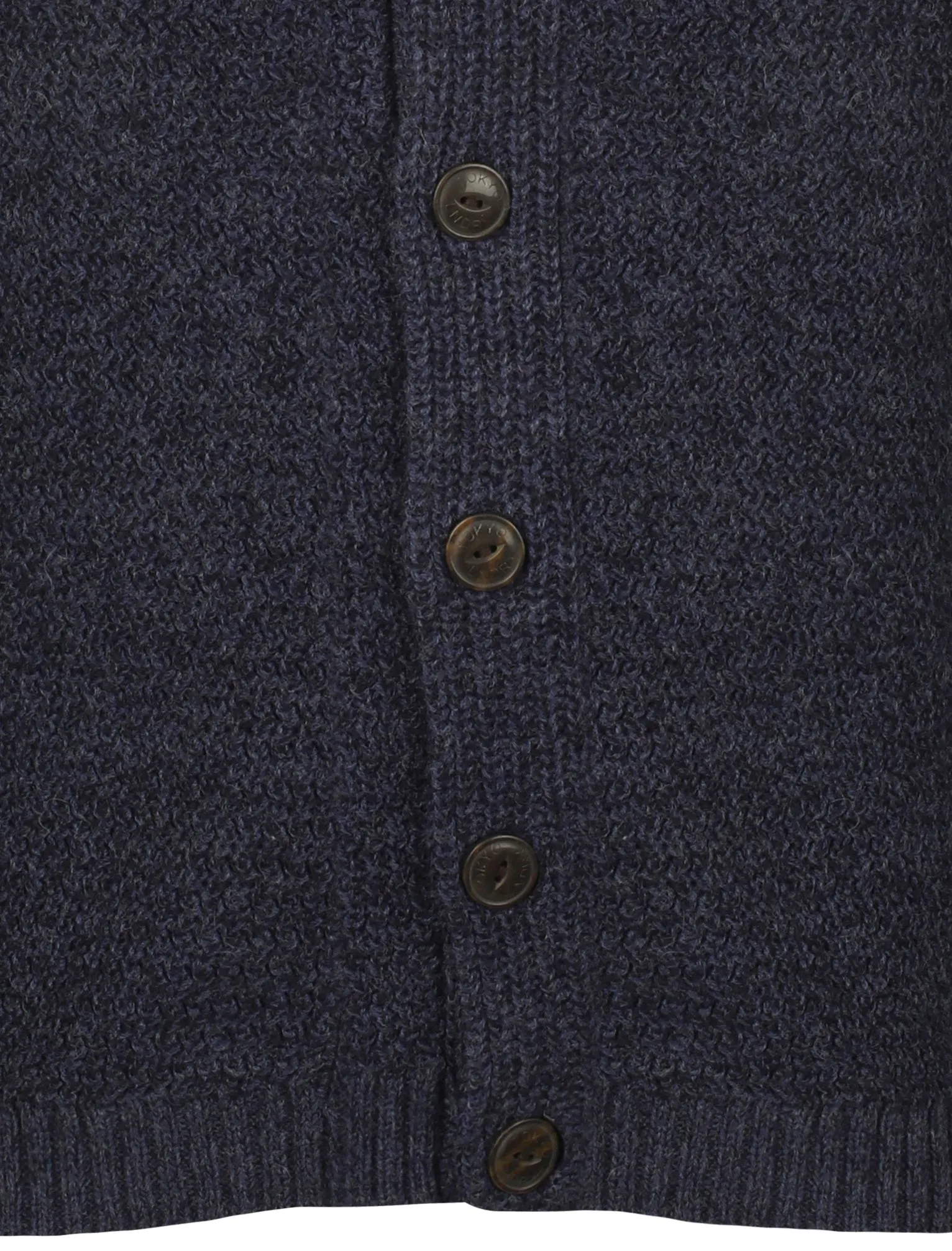 Riley Wool Blend Shawl Neck Cardigan In Dark Denim Marl - Tokyo Laundry