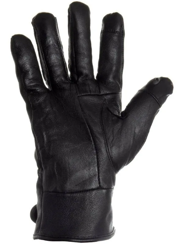 SJI Men's Touch Screen Winter Leather Gloves Thermal Fleece Warm - Convenient for Mobile Phone Use - Wide Application for Daily and Outdoor Activities