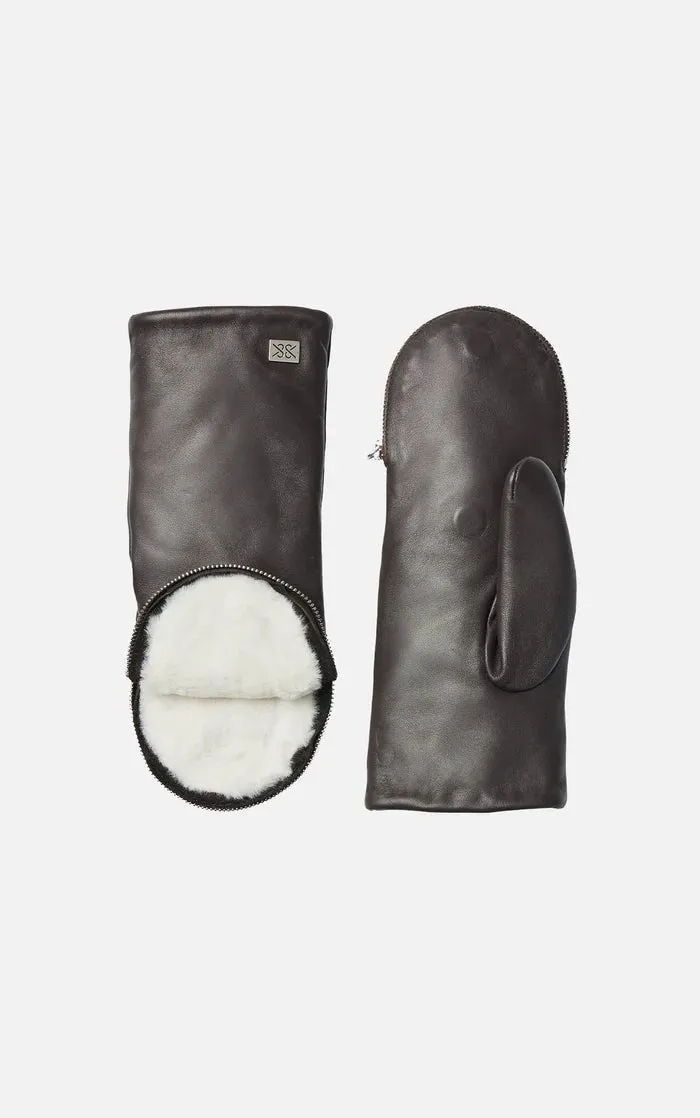 SOIA&KYO BETRICE - Faux Fur-Lined Leather Gloves