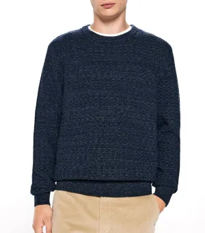 Textured Twisted Knit Jumper
 Blue