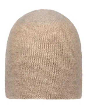 Unisex Double Layer Cashmere Beanie Oatmeal Brown