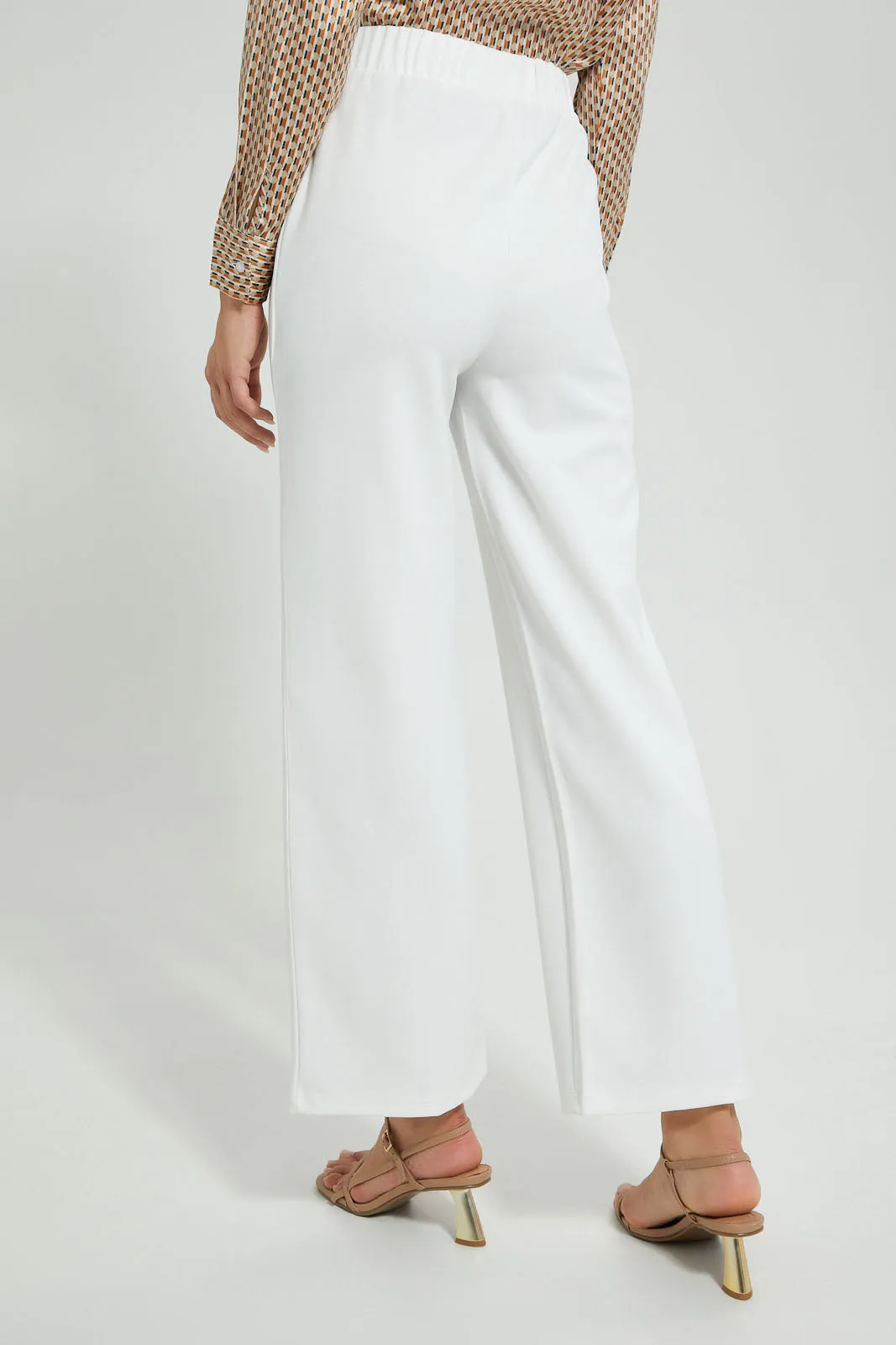 White Wide Leg Trouser