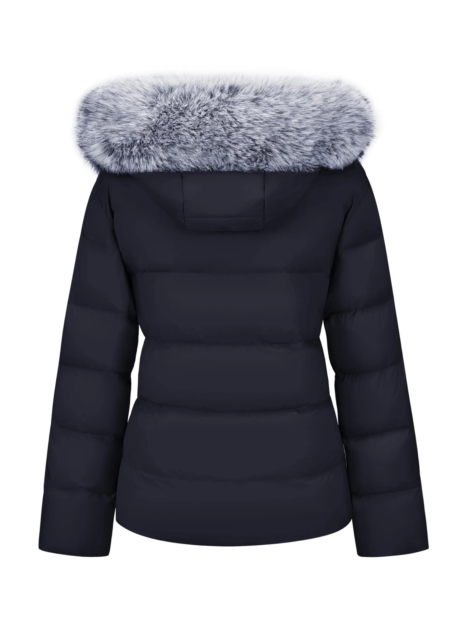 WULFUL Women's Winter Coats Warm Lightweight Thicken Puffer Jackets with Faux-Fur Hood